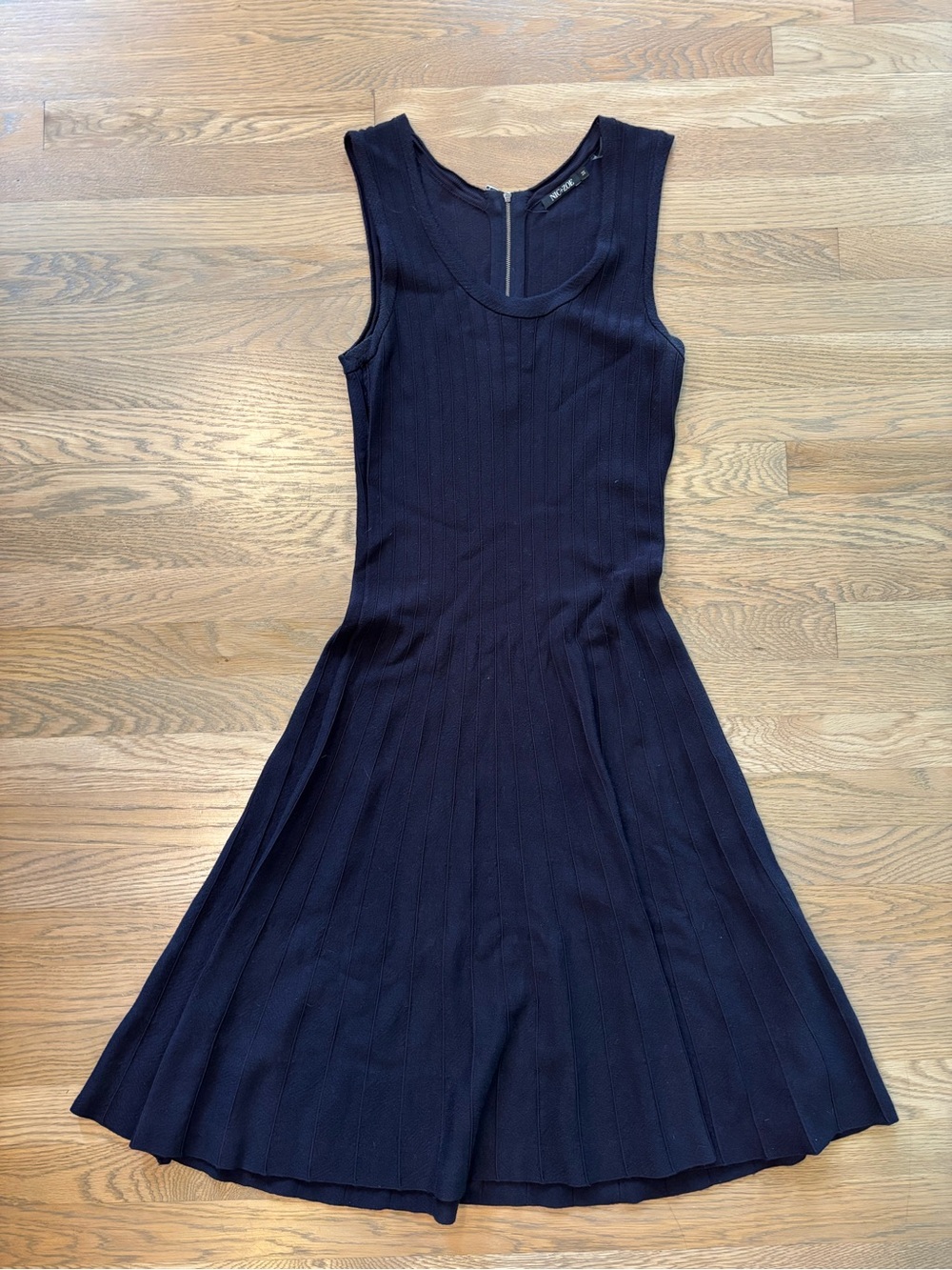 NIC+ZOE Black Sleeveless Ribbed Midi Dress